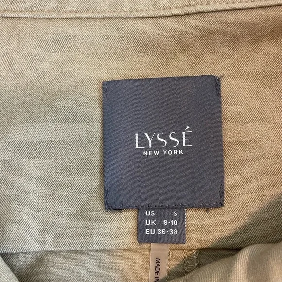 Lysse New York, khaki cropped zip up wide sleeve lightweight jacket womens Small - Picture 5 of 8